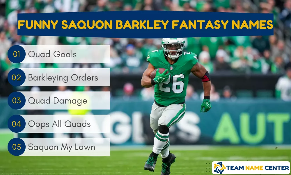 Funny Saquon Barkley Fantasy Names