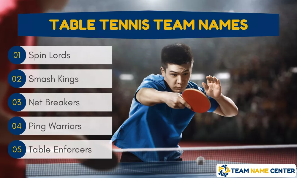 Table Tennis Team Names