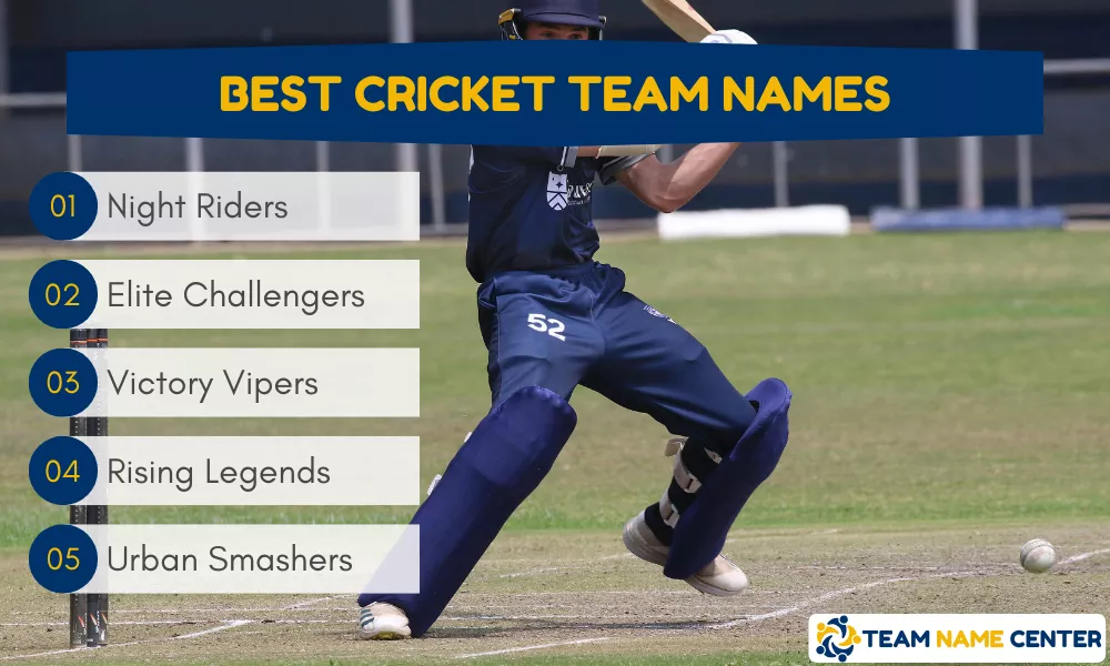 Best Cricket Team Names