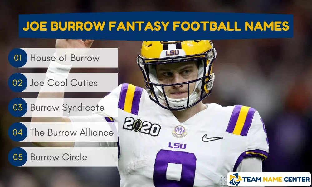 Joe Burrow Team Names Joe Burrow Team Names