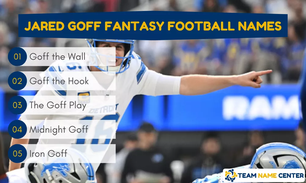 Jared Goff Fantasy Football Names